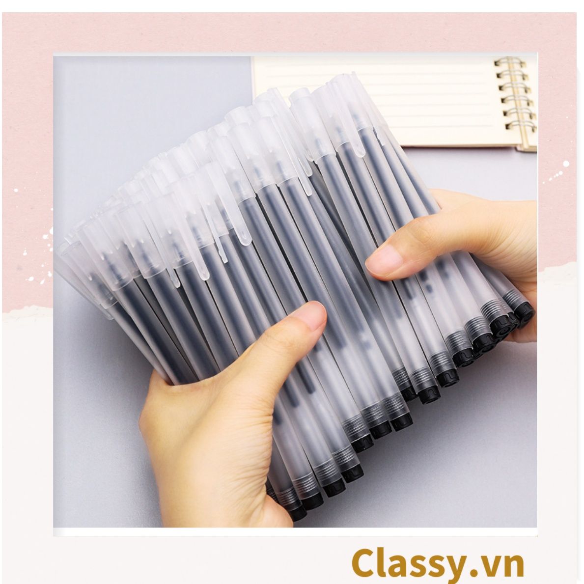 COMBO 20 Bút mực gel màu trắng ngòi 0.5mm tiện dụng cho học sinh, sinh viên, văn phòng PK1729