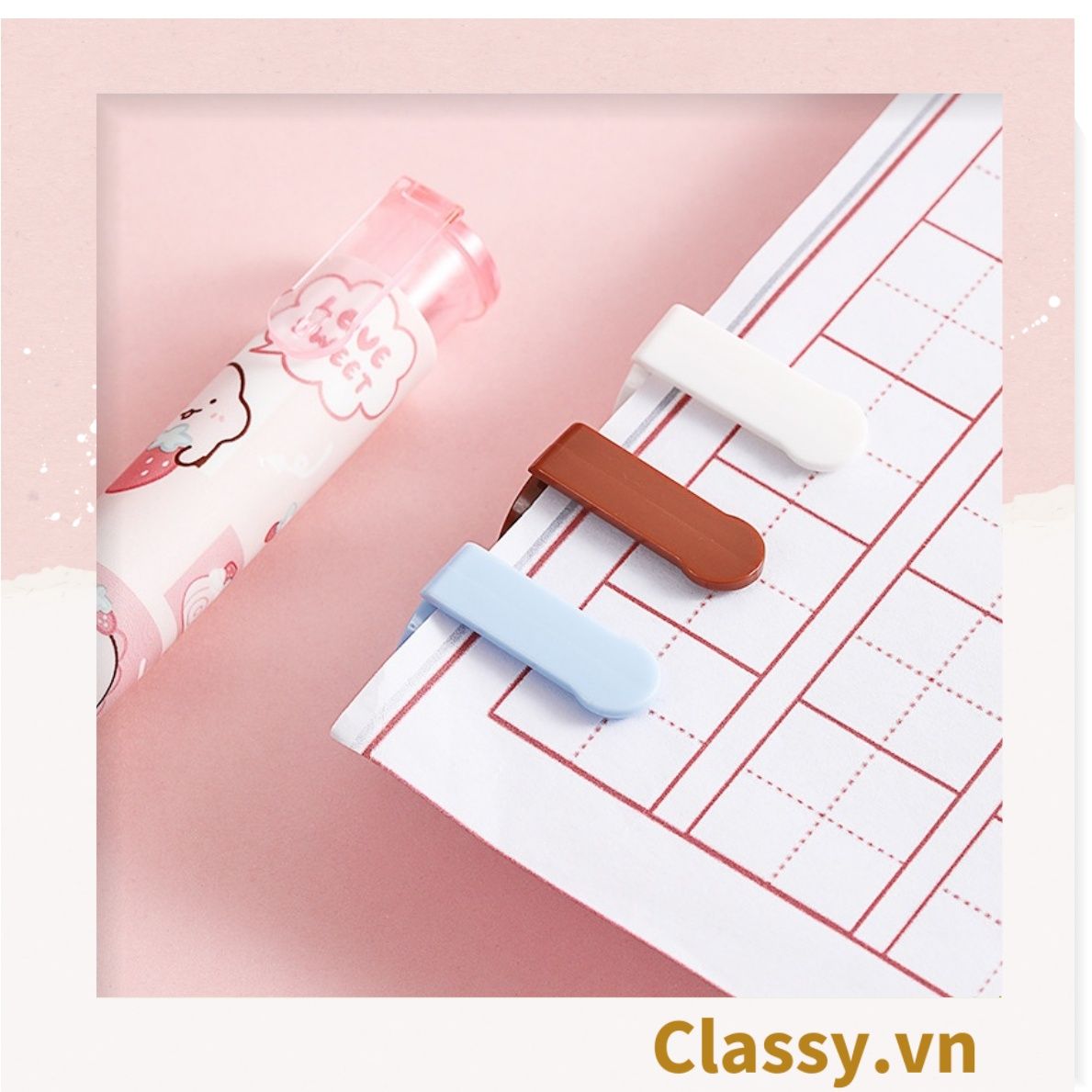 Set Bút Bấm Tẩy Bút Chì Kèm 2 Cục Tẩy Thay Thế Tiện Dụng không bẩn tay dành cho văn phòng, công sở PK1740