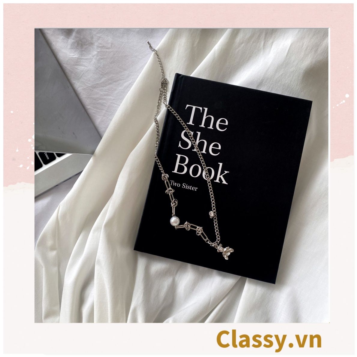  Sổ dán gáy bìa cứng - Classy Notebook ghi chép A5  100 trang bìa tối giản- Giấy kẻ ngang chống lóa mắt in chữ PK1747 