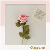  Classy Hoa Giả - Hoa Hồng Pháp bằng Lụa cao cấp hoa lớn 10Cm,  trang trí nhà cửa, nội thất,cửa tiệm làm đạo cụ chụp hình, trang trí nhà cửa PK1757 