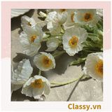  Classy Hoa Giả - Hoa anh túc  bằng Lụa cao cấp hoa lớn 60cm,  trang trí nhà cửa, nội thất,cửa tiệm làm đạo cụ chụp hình, trang trí nhà cửa PK1758 