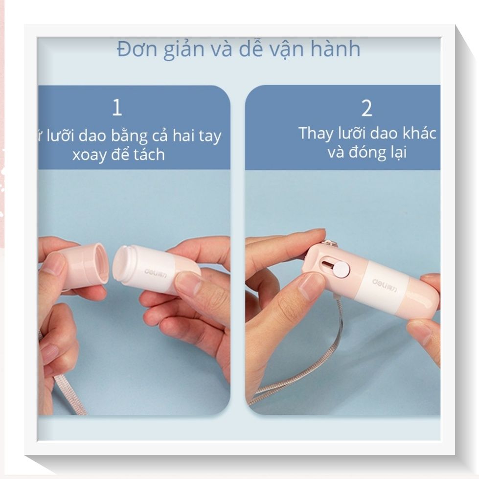 BÚT XÓA THÔNG TIN ĐƠN HÀNG KÈM DAO RỌC GIẤY MINI PK1764, có thể thay lõi