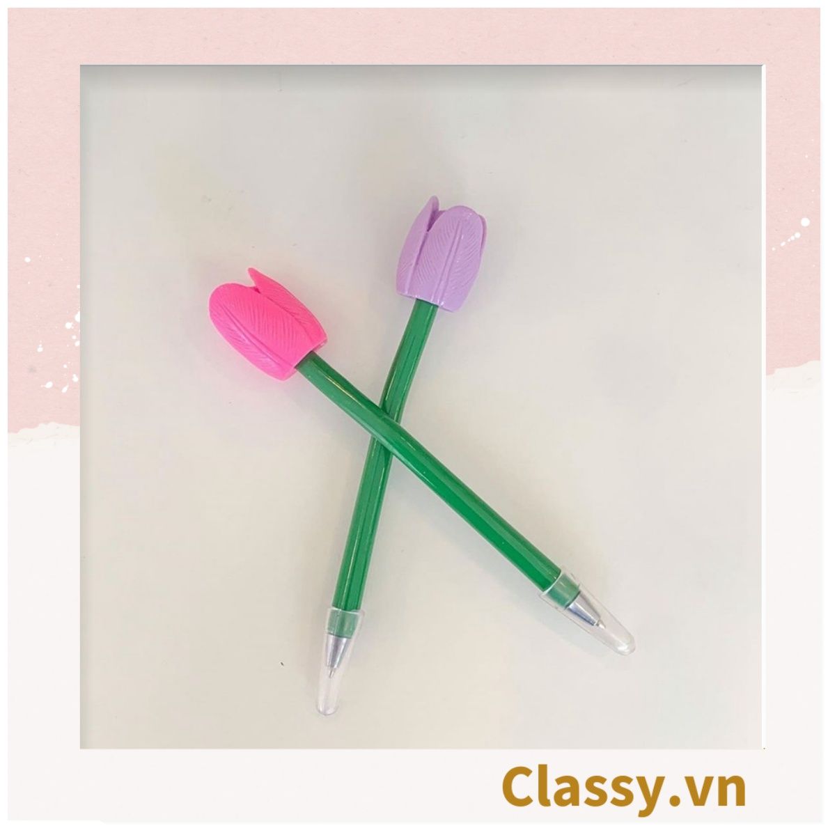Bút bi, bút gel mực đen mô phỏng hoa tulip PK1768