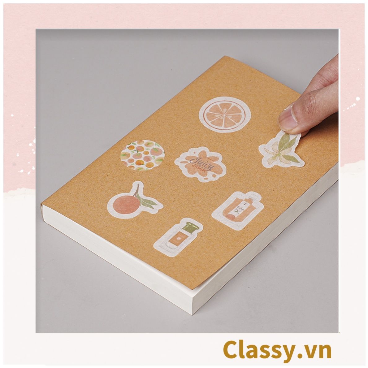 Sổ tay ghi chú giấy bìa trơn bằng giấy kraft, giấy trống không kẻ, dùng để vẽ phác thảo. làm bút ký hoặc viết ghi chú, lên kế hoạch PK1773