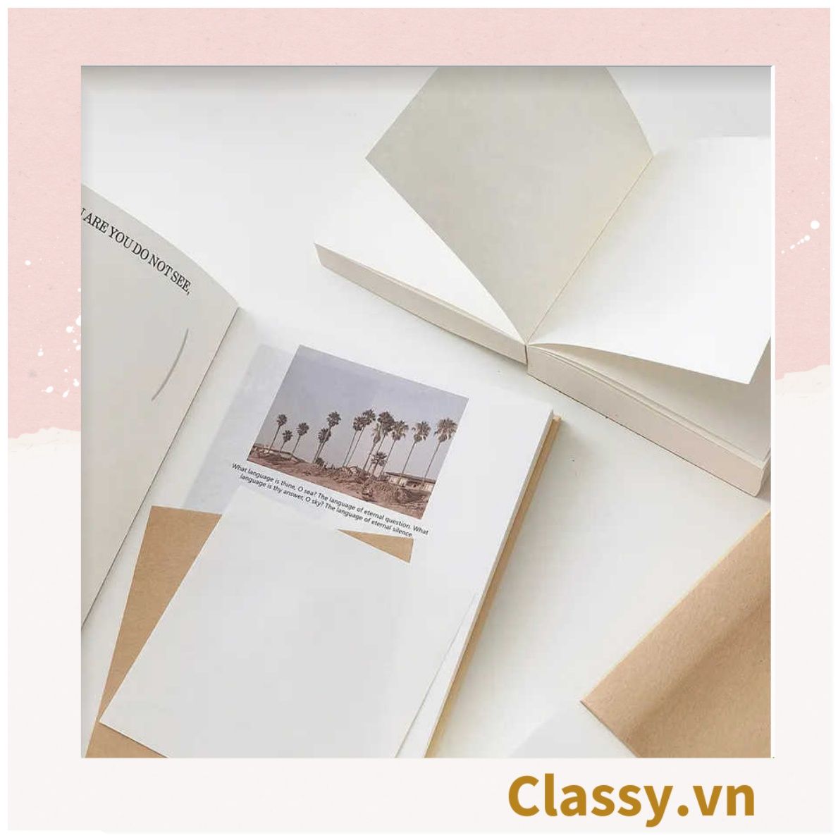 400 tờ Giấy ghi chú trơn cơ bản màu trắng hoặc nâu, kích thước 8 X 8 CM, có thể xé ra, dùng để làm giấy ghi chú PK1774