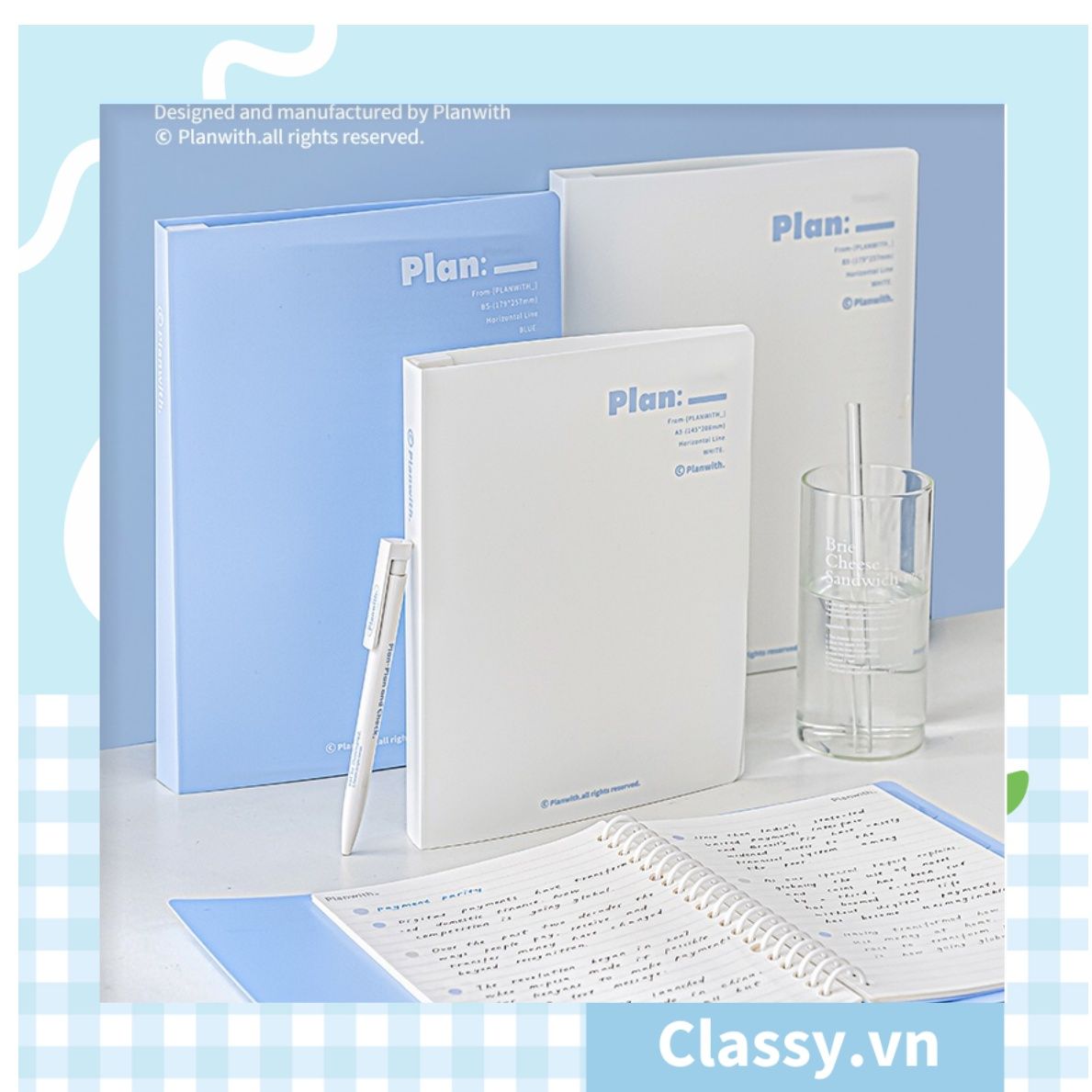 Sổ lò xo bìa nhựa thông minh Planwith Savvy có thể thay thế lõi PK1779 dùng để lên kế hoạch, lên lịch, to-do-list