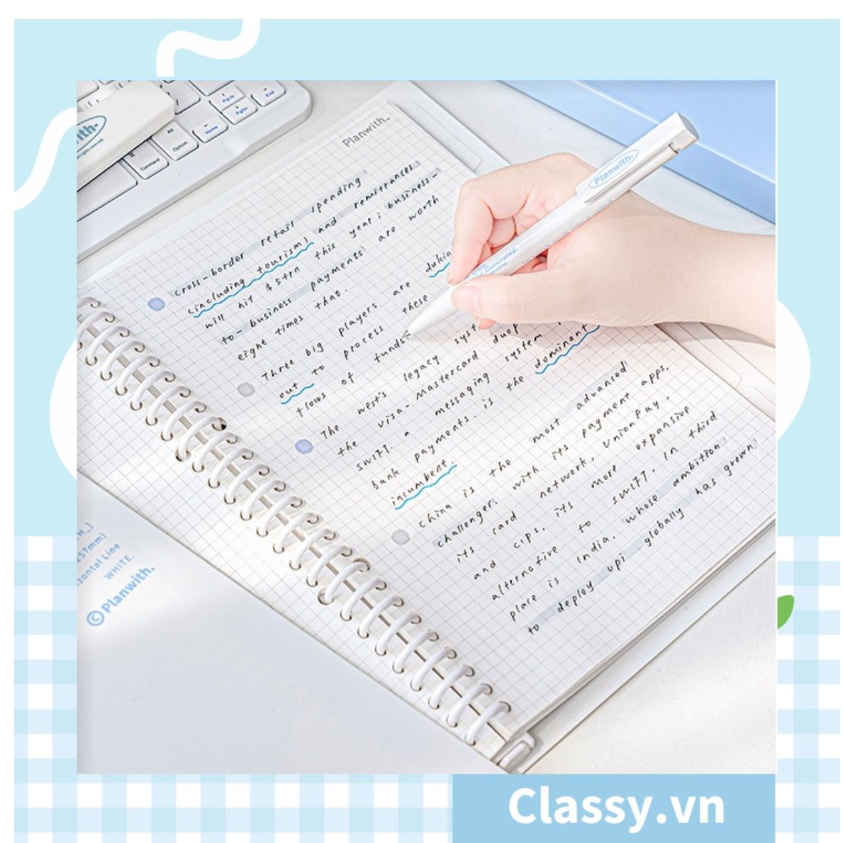 Sổ lò xo bìa nhựa thông minh Planwith Savvy có thể thay thế lõi PK1779 dùng để lên kế hoạch, lên lịch, to-do-list
