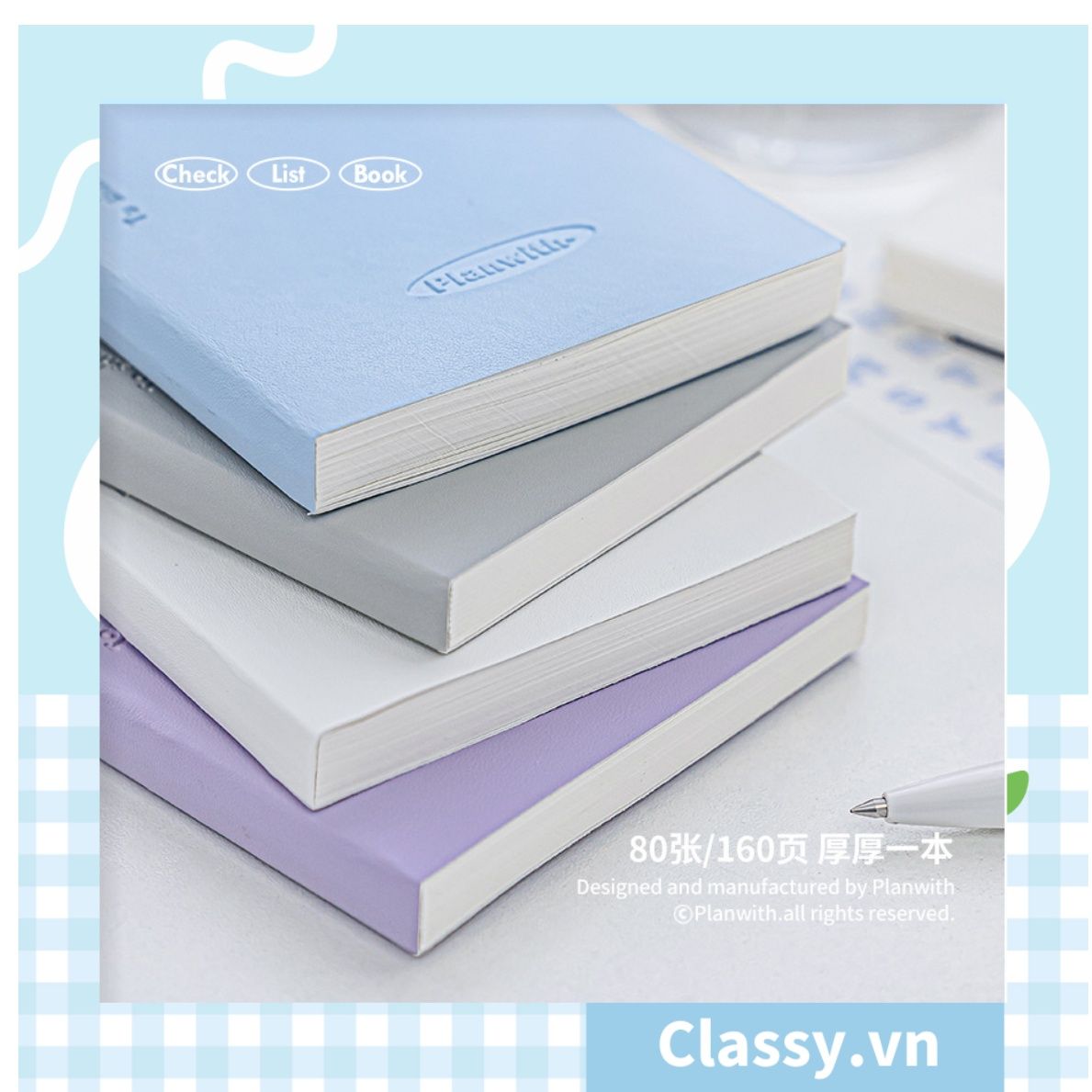 Sổ tay bìa nhựa thông minh Planwith Savvy kèm sticker PK1780 dùng để lên kế hoạch, lên lịch, to-do-list, take notes