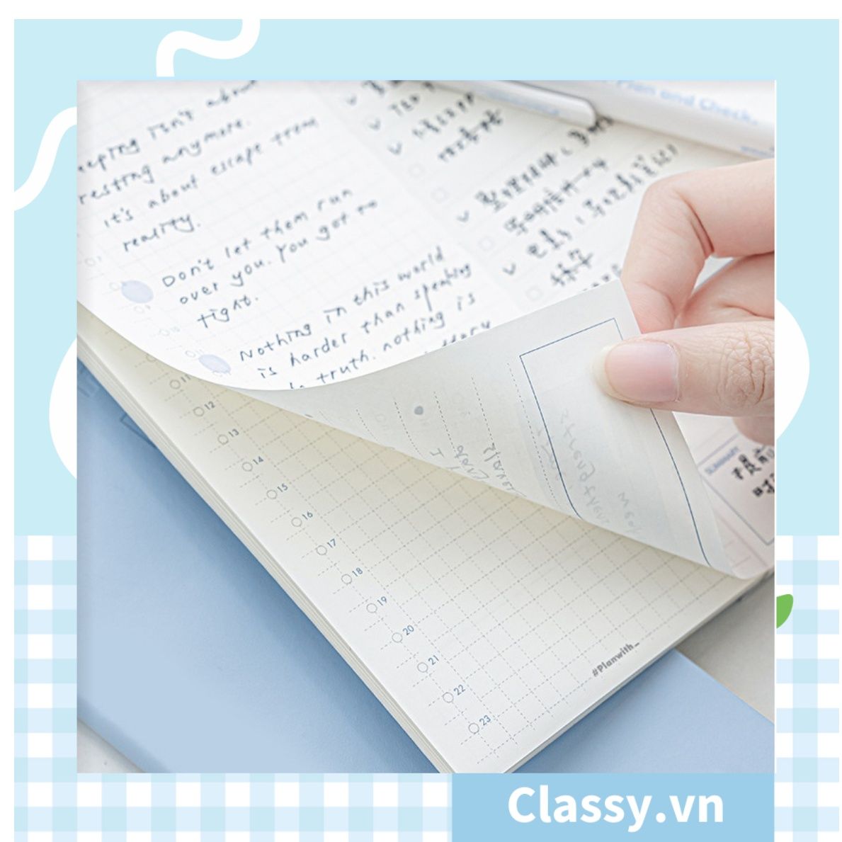 Sổ tay bìa nhựa thông minh Planwith Savvy kèm sticker PK1780 dùng để lên kế hoạch, lên lịch, to-do-list, take notes