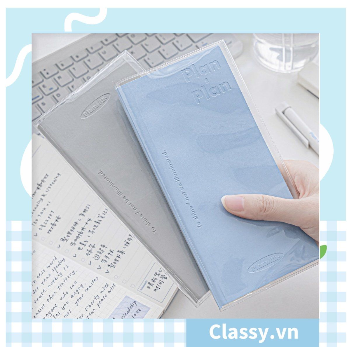 Sổ tay bìa nhựa thông minh Planwith Savvy kèm sticker PK1780 dùng để lên kế hoạch, lên lịch, to-do-list, take notes