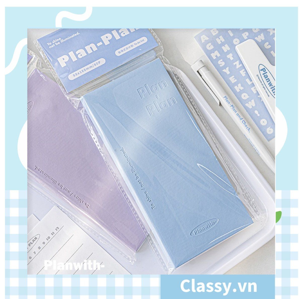 Sổ tay bìa nhựa thông minh Planwith Savvy kèm sticker PK1780 dùng để lên kế hoạch, lên lịch, to-do-list, take notes