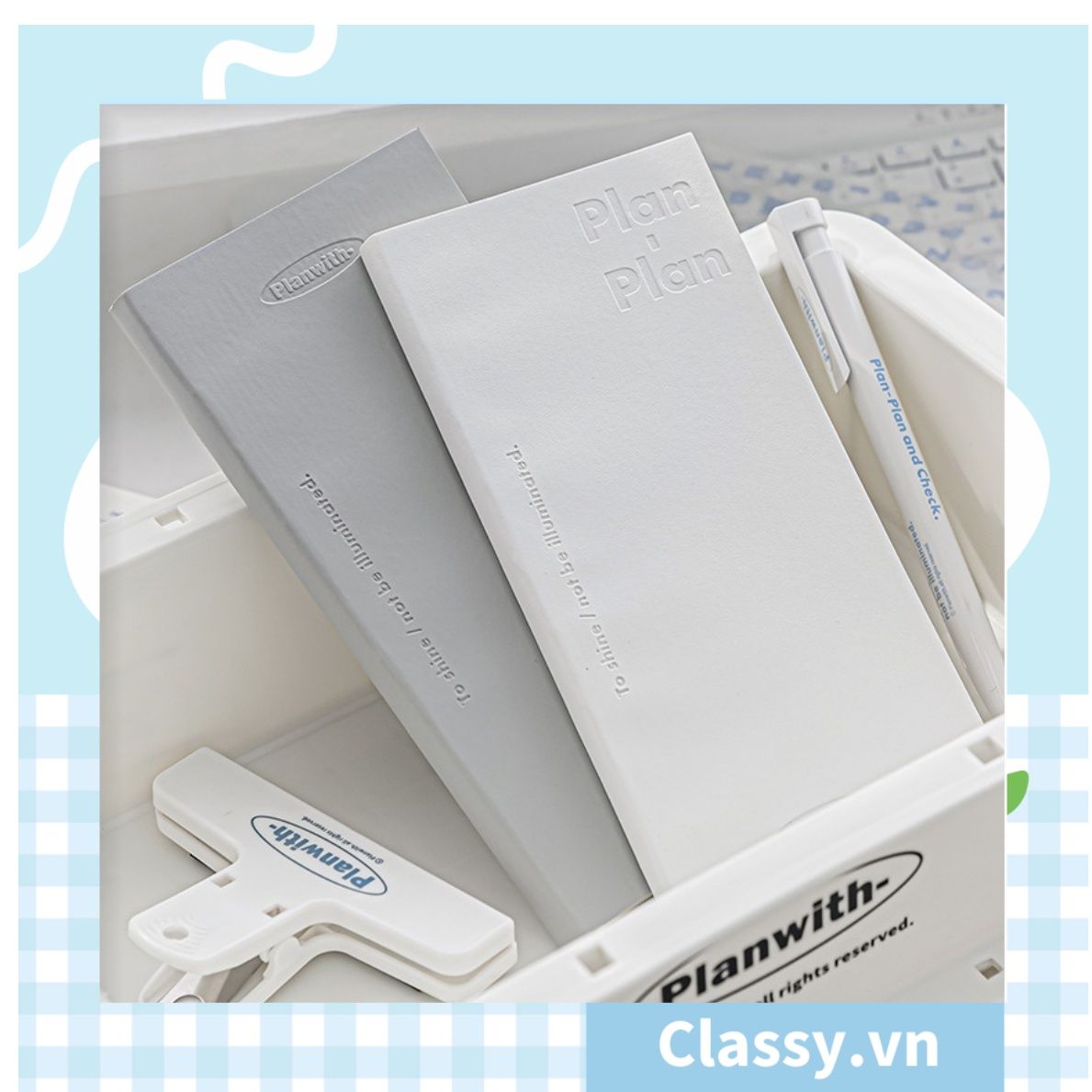 Sổ tay bìa nhựa thông minh Planwith Savvy kèm sticker PK1780 dùng để lên kế hoạch, lên lịch, to-do-list, take notes