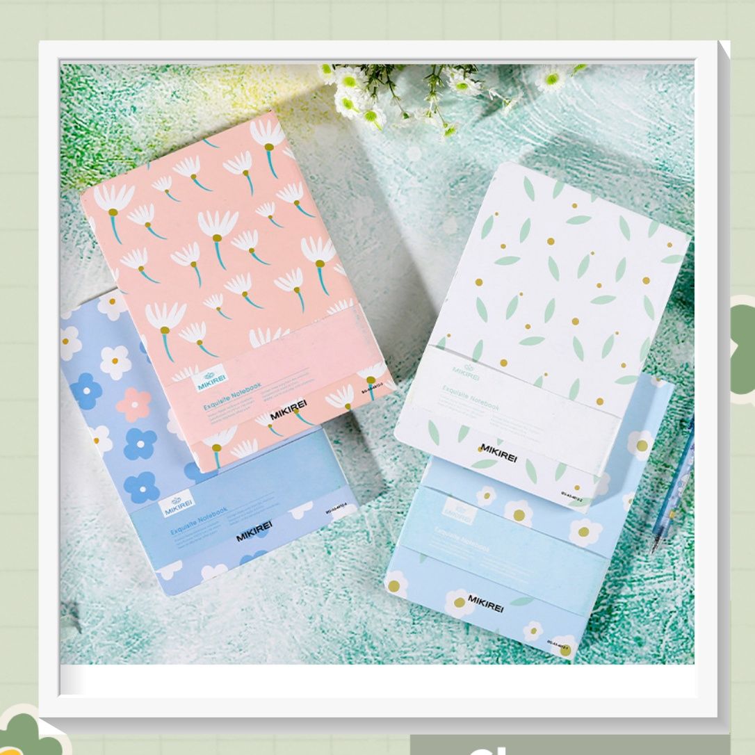Sổ tay bìa cứng họa tiết hoa vintage kích thước A5 hoặc A6, 192 trang PK1789 Classy Floral