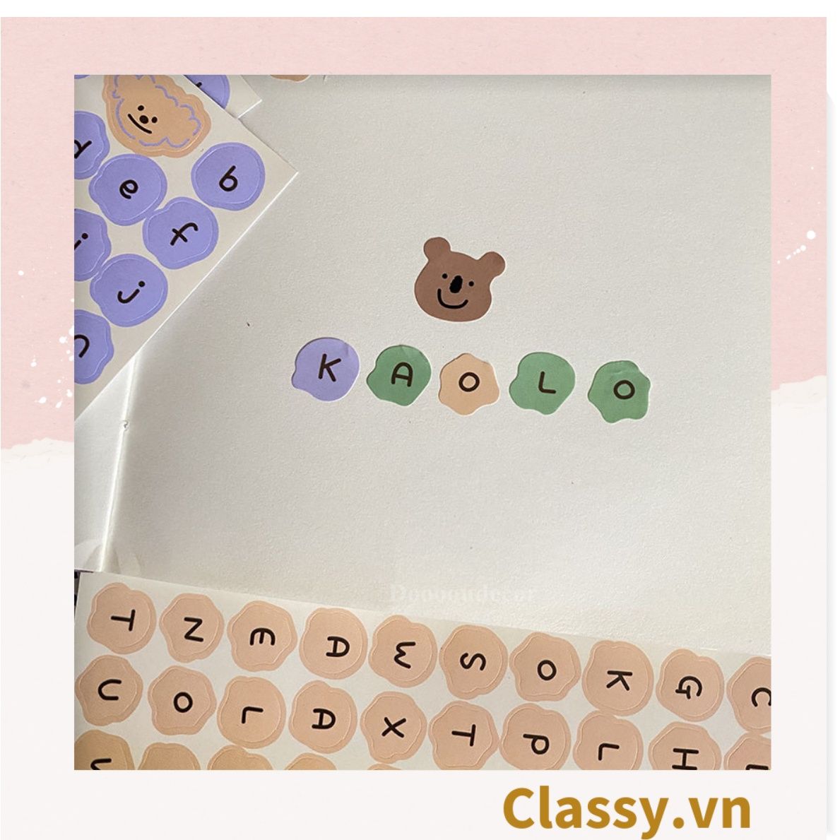 Miếng Nhãn dán hộp sticker 16 X 6 CM giấy C bóng in chữ dùng để trang trí, niêm phong PK1795