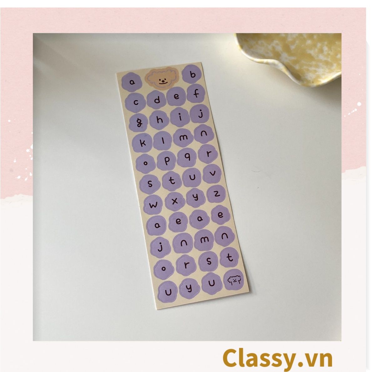 Miếng Nhãn dán hộp sticker 16 X 6 CM giấy C bóng in chữ dùng để trang trí, niêm phong PK1795