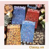  02 Miếng Nhãn dán hộp sticker 13 X 18 CM giấy PET in chữ dùng để trang trí, niêm phong PK1796 hình cánh bướm 