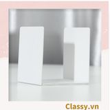  2 kệ Chặn sách kim loại, giá sách chữ L, chặn sách decor làm từ tấm thép dày đặc PK1802 