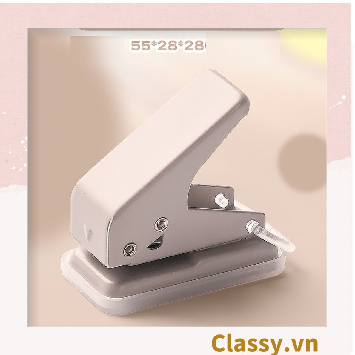 Bấm lỗ giấy Classy đục lỗ giấy đơn độ dày 12 tờ giấy A4 (mm) phụ kiện sổ planner, bullet journal PK1805