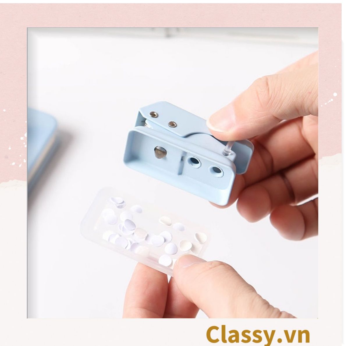 Bấm lỗ giấy Classy đục lỗ giấy đơn độ dày 12 tờ giấy A4 (mm) phụ kiện sổ planner, bullet journal PK1805