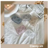  Hộp đựng kính áp tròng đơn sắc tối giản màu be dành cho các bạn nữ yêu thích style minimalism PK1821 