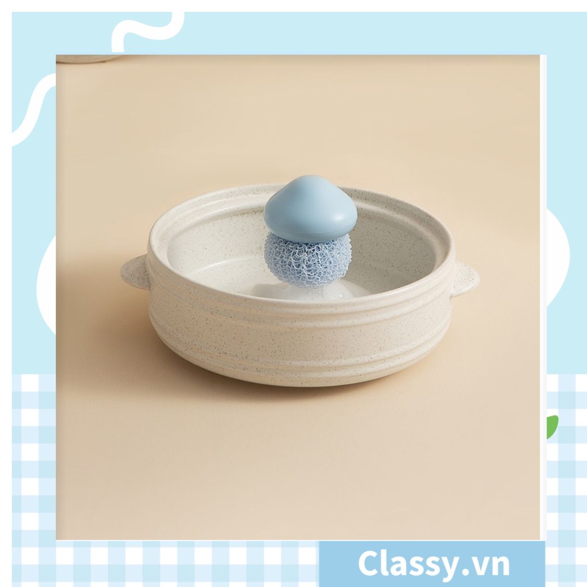 Bàn chải đa năng rửa bát hoặc massage bằng silicon và nhựa ABS có thể tháo rời, tháo rời rửa tay, rửa bát rửa nồi PK1828