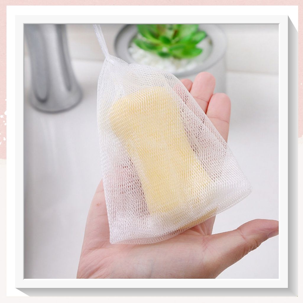 Bộ 10 chiếc túi đựng xà bông tạo bọt màu trắng PK1829
