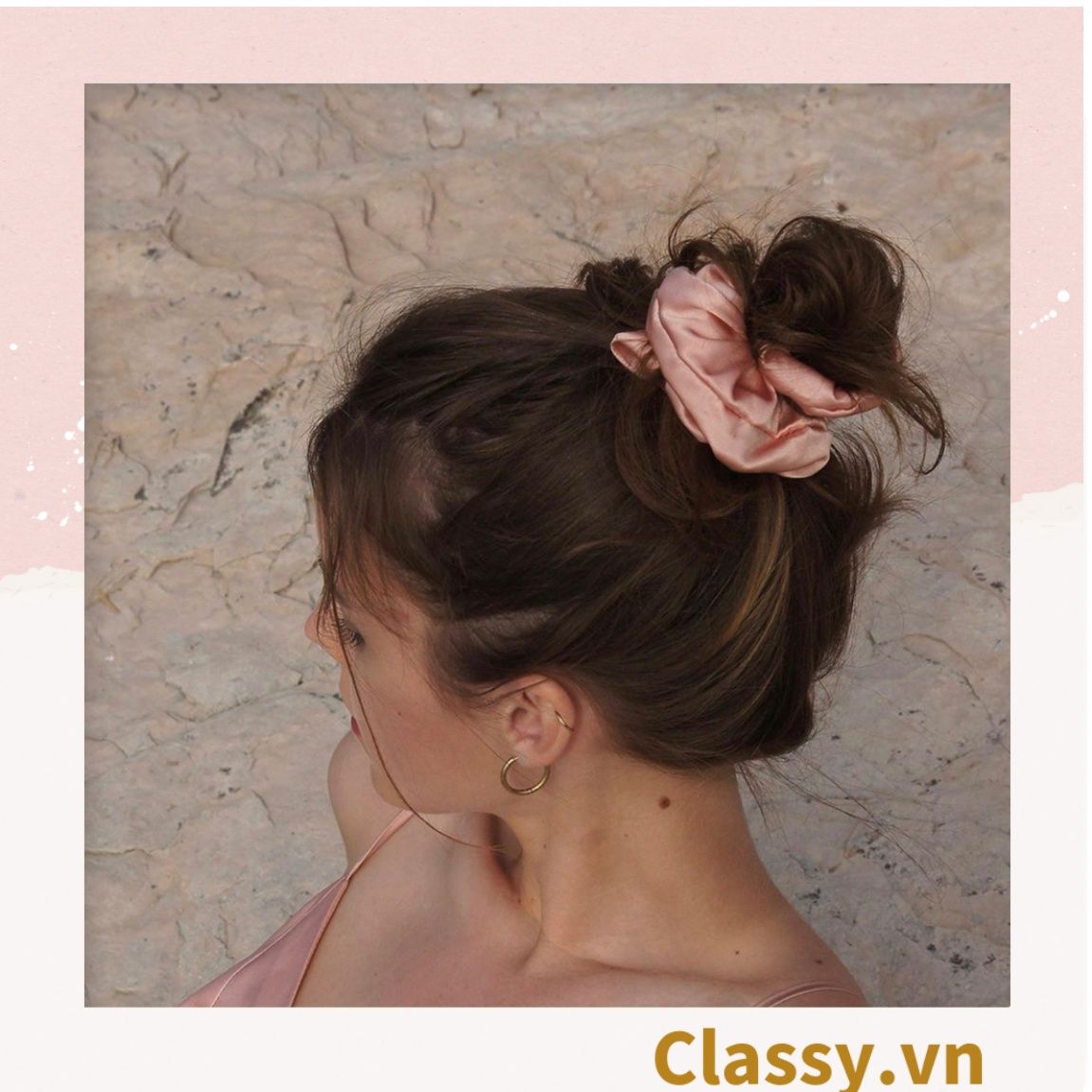  DÂY CỘT TÓC VẢI SCRUNCHIES SATIN MỜ HOT TREND PK213 