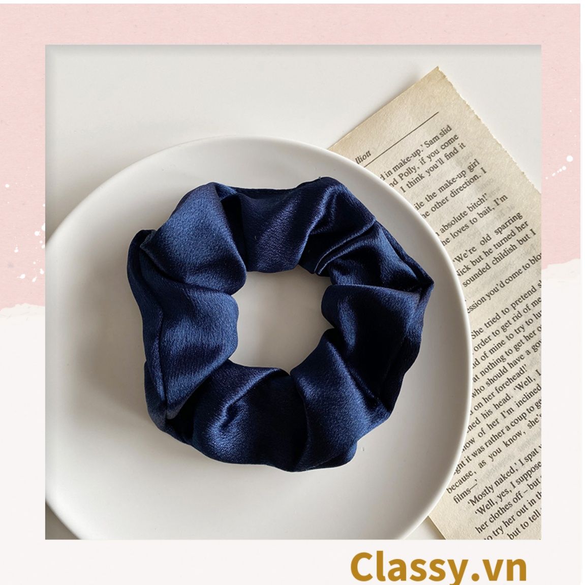  DÂY CỘT TÓC VẢI SCRUNCHIES SATIN MỜ HOT TREND PK213 