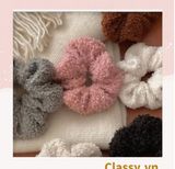  Dây cột tóc vải Scrunchies lông cừu PK219 