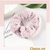  Dây cột tóc vải Scrunchies lông cừu PK219 