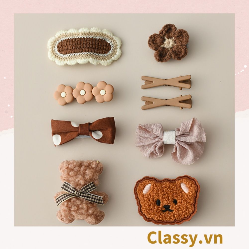  Classy Set kẹp tóc nhiều kiểu dễ thương phong cách hàn quốc PK316 