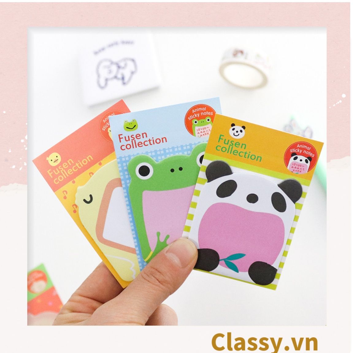 Giấy Note - Giấy Ghi Chú nhiều hình Hình Động Vật hình mặt cười Xinh Xắn PK475
