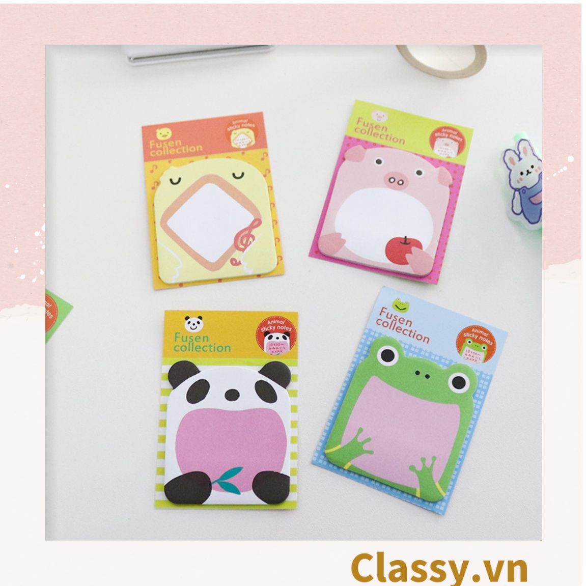 Giấy Note - Giấy Ghi Chú nhiều hình Hình Động Vật hình mặt cười Xinh Xắn PK475