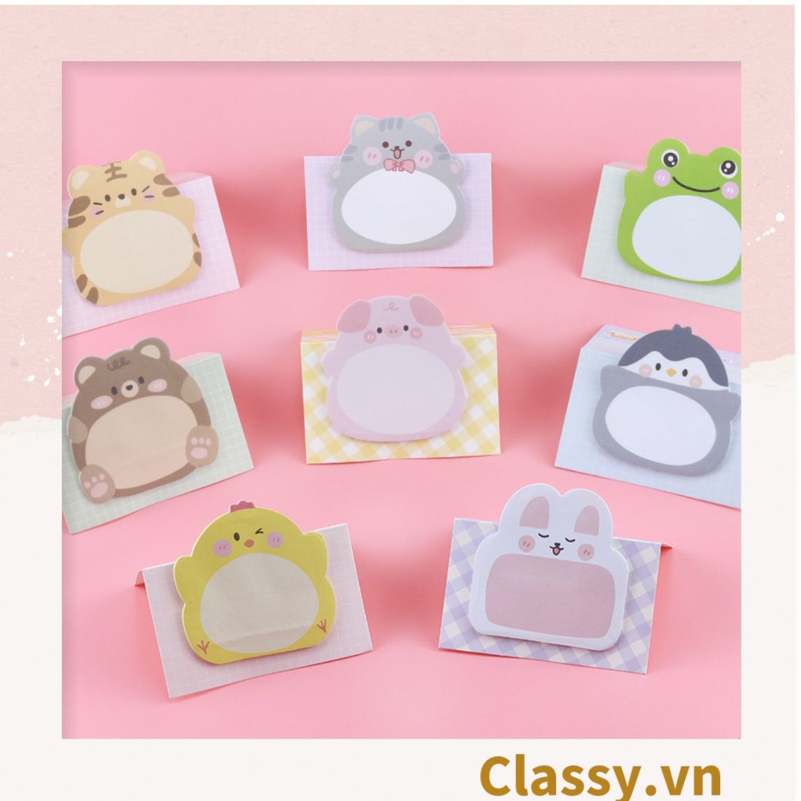 Giấy Note - Giấy Ghi Chú nhiều hình Hình Động Vật hình mặt cười Xinh Xắn PK475