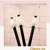  VIẾT GEL MÀU ĐEN 0,38MM; hình bé gà trong suốt cực cute PK482 