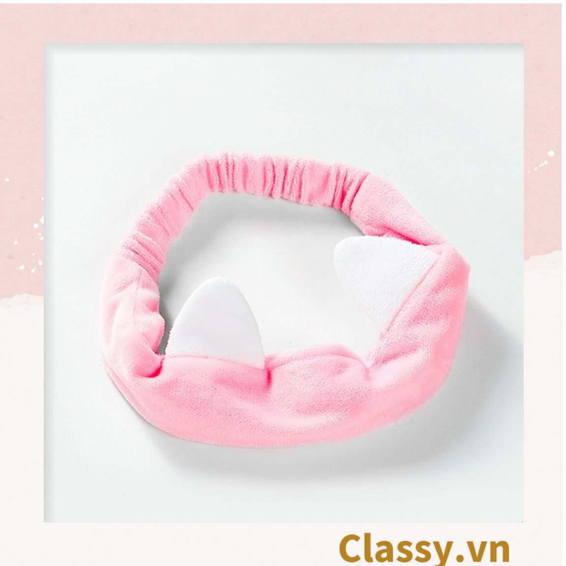 Băng Đô Tai Mèo Rửa Mặt Makeup Co Giãn Siêu Dễ Thương 22 X 10 CM PK483