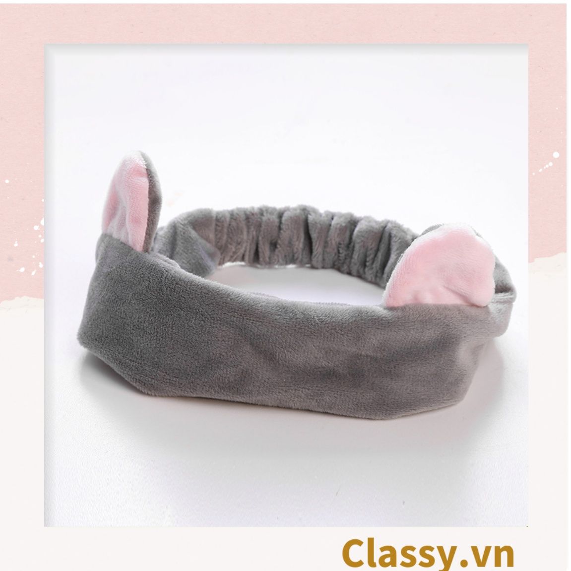Băng Đô Tai Mèo Rửa Mặt Makeup Co Giãn Siêu Dễ Thương 22 X 10 CM PK483
