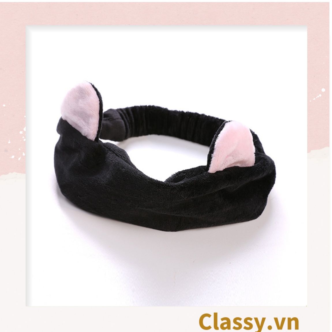 Băng Đô Tai Mèo Rửa Mặt Makeup Co Giãn Siêu Dễ Thương 22 X 10 CM PK483