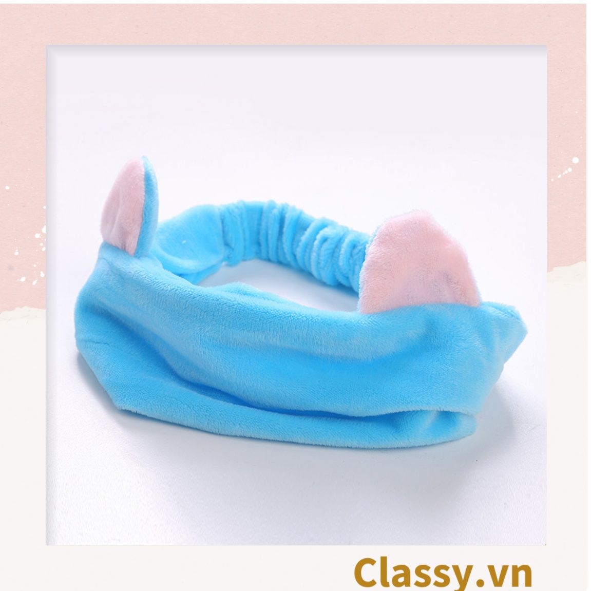 Băng Đô Tai Mèo Rửa Mặt Makeup Co Giãn Siêu Dễ Thương 22 X 10 CM PK483