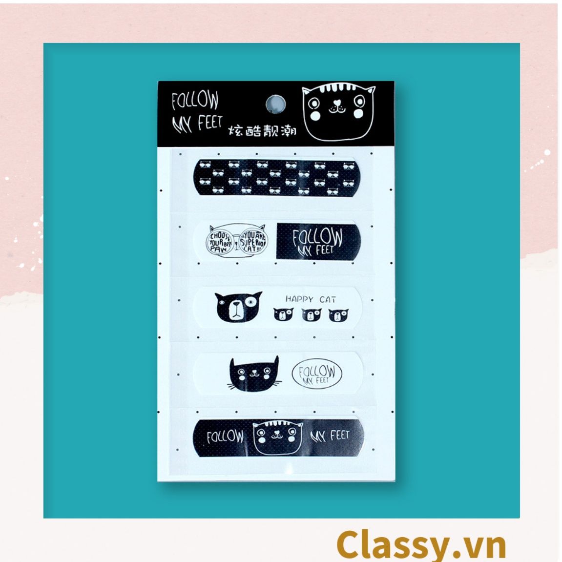 Set Băng Keo Cá Nhân Classy Urgo Họa Tiết Dễ Thương PK485 (4 hoặc 5 chiếc như hình)