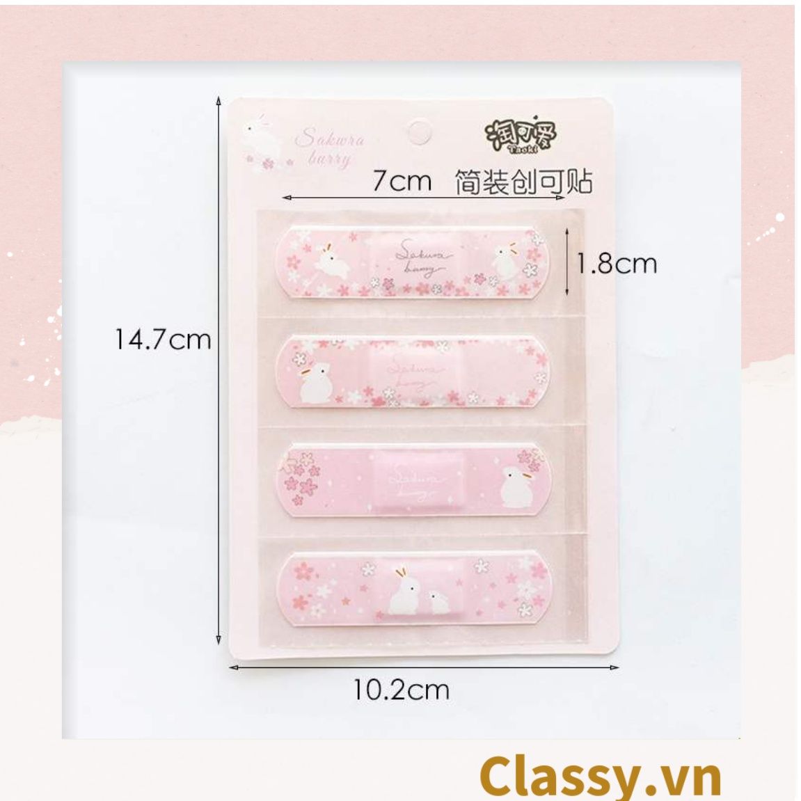  Set Băng Keo Cá Nhân  Classy Urgo Họa Tiết Dễ Thương PK485 (4 hoặc 5 chiếc như hình) 