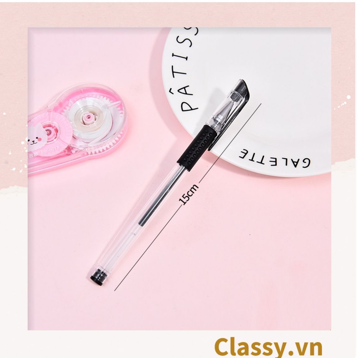Bút Nước Gel 0.5 Màu Mực Đen Xanh Đỏ PK492