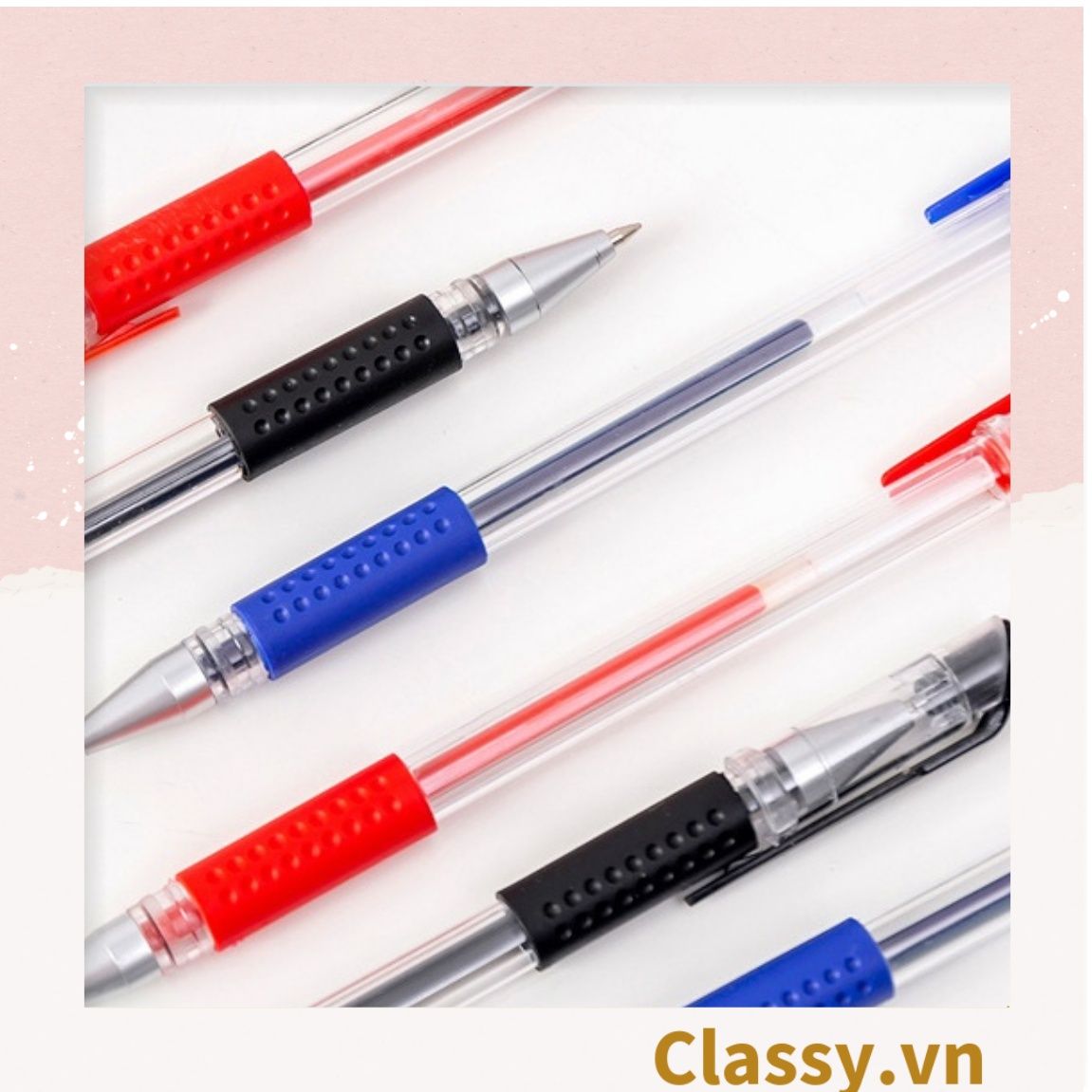 Bút Nước Gel 0.5 Màu Mực Đen Xanh Đỏ PK492