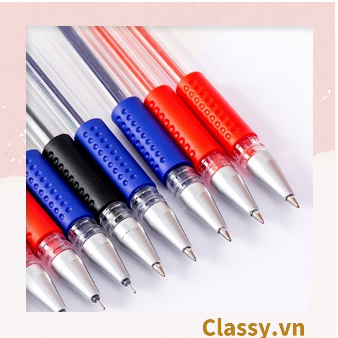 Bút Nước Gel 0.5 Màu Mực Đen Xanh Đỏ PK492