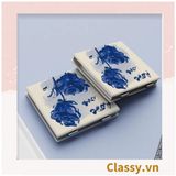  Gương trang điểm cầm tay mini 2 mặt bỏ túi kèm lược, Gương cầm tay mini Hàn Quốc siêu cute, Gương Vintage Hoa hồng PK569 