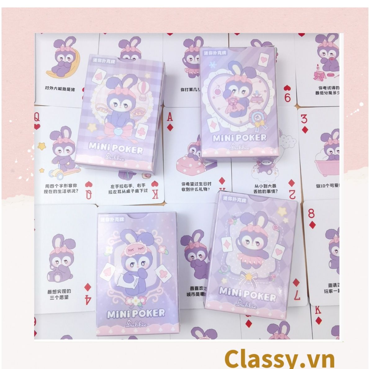 Bộ Bài Tây Hoạt Hình Dễ Thương Poker 52 Lá PK572