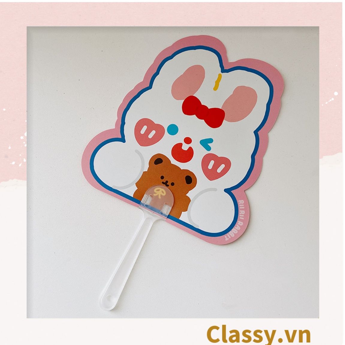 Quạt cầm tay mini tiện dụng phù hợp mùa hè cho học sinh, sinh viên, văn phòng hoạ tiết động vật cực dễ thương PK574