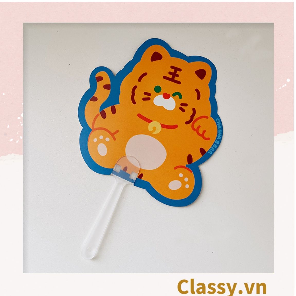 Quạt cầm tay mini tiện dụng phù hợp mùa hè cho học sinh, sinh viên, văn phòng hoạ tiết động vật cực dễ thương PK574