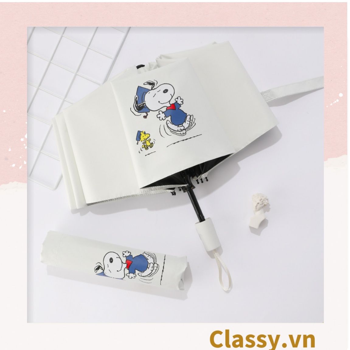 Ô dù đi nắng chỉ số SPF50+ chống tia UV nhiều họa tiết của mùa hè rực rỡ PK611