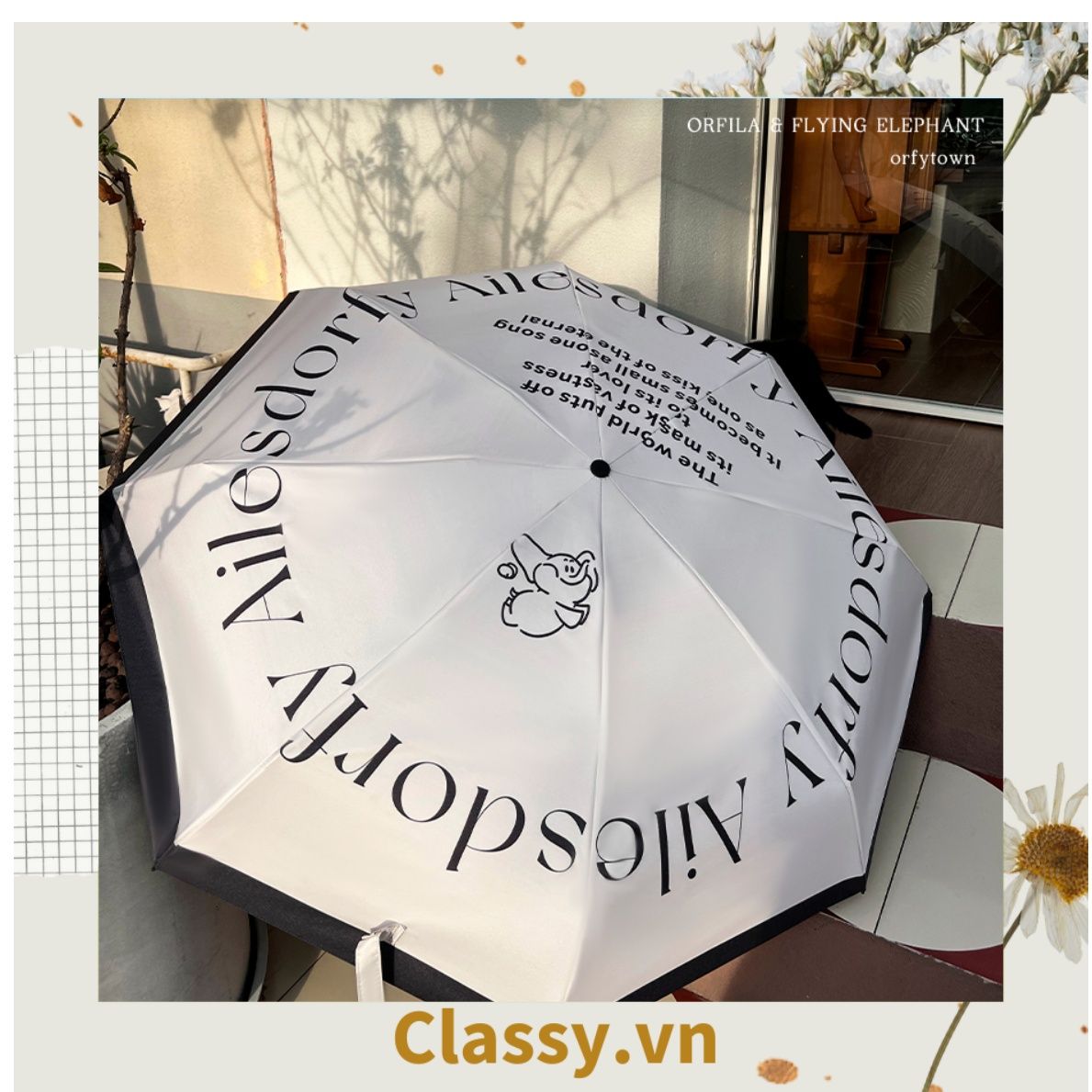 Ô dù đi nắng chỉ số SPF50+ chống tia UV nhiều họa tiết của mùa hè rực rỡ PK611